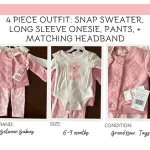 Carter's Pink and White Baby Clothing Set